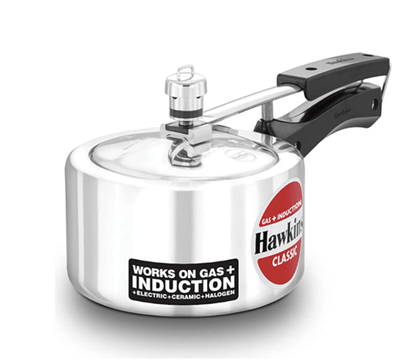 Hawkins 1.5 Litre Classic Pressure Cooker, Induction Inner Lid Cooker, Pan Cooker, Best Cooker, Silver (ICL15) (Aluminium)