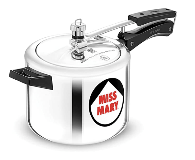 Hawkins Miss Mary Aluminium Inner Lid Pressure Cooker, 4 Litre, Silver (MM40)