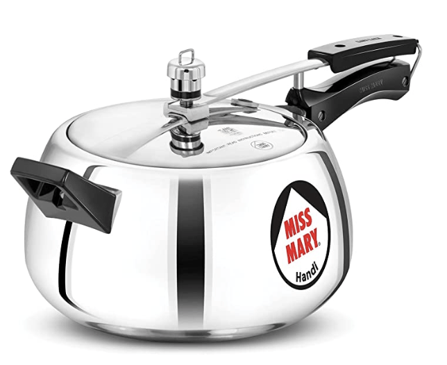 Hawkins 5 Litre Miss Mary Handi Pressure Cooker, Inner Lid Cooker, Silver (MMH50) (Aluminium)-1