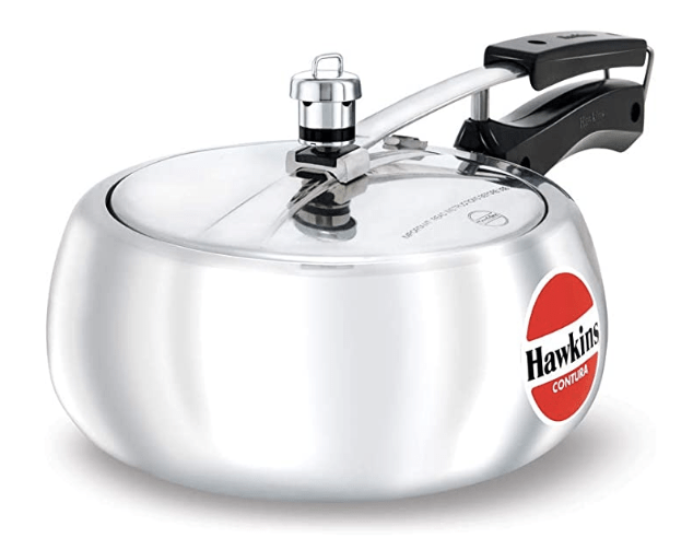 Hawkins Contura Aluminium Inner Lid Pressure Cooker, 3.5 Litre, Silver (HC35)
