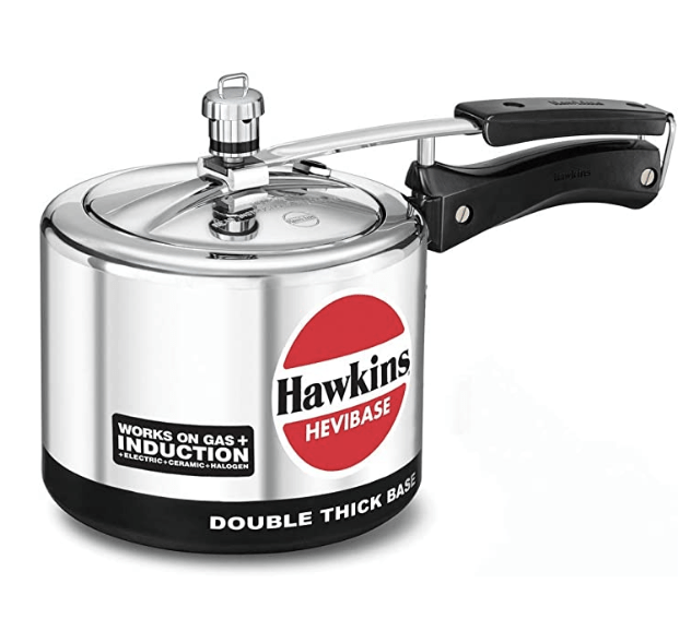 Hawkins Hevibase Induction Compatible Pressure Cooker, 3 Litre, Silver (IH30)