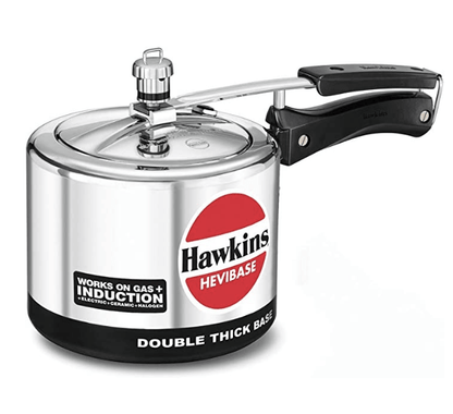 Hawkins Hevibase Induction Compatible Pressure Cooker, 3 Litre, Silver (IH30)