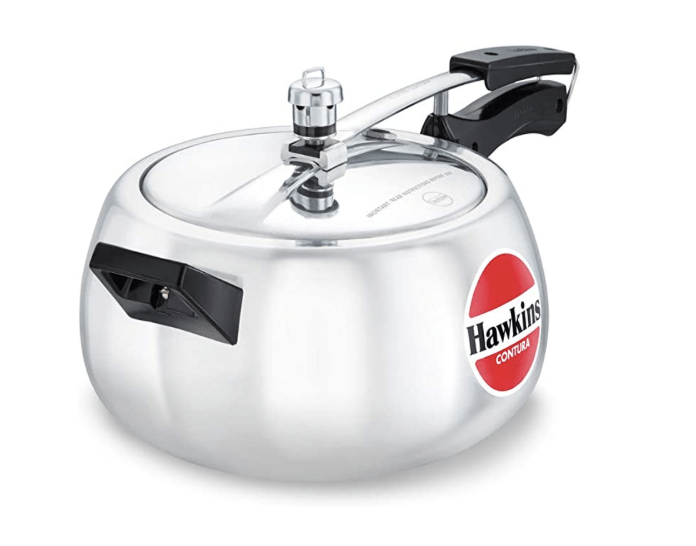 Hawkins Contura Aluminium Inner Lid Pressure Cooker, 5 Litre, Silver (HC50)