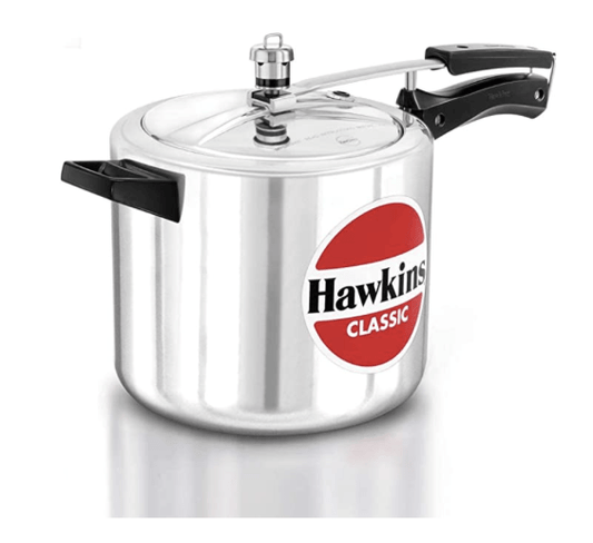 Hawkins 6.5 Litre Classic Pressure Cooker, Best Inner Lid Cooker, Silver (CL65, Aluminium)