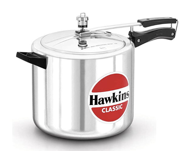 Hawkins Classic Aluminium Inner Lid Pressure Cooker, 10 Litre, Silver (Cl10), 10 Liter-1