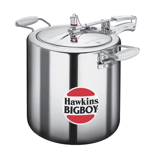Hawkins Bigboy Pressure Cooker, 22 Litre, Silver (BB22)