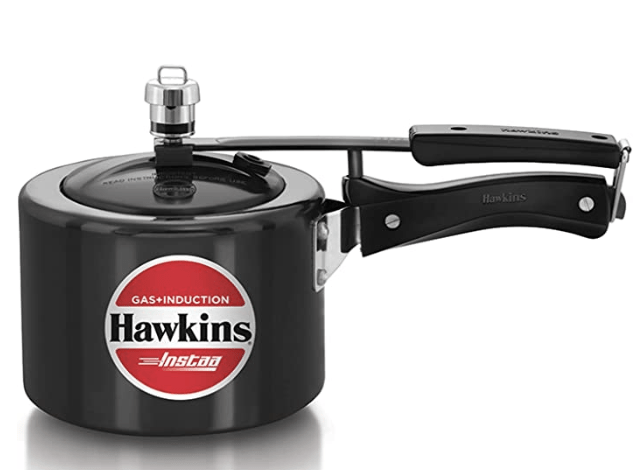 Hawkins 2 Litre Instaa Pressure Cooker, Induction Inner Lid Cooker, Tall Body Hard Anodised Cooker, Best Black Cooker, Black (IIH2T)