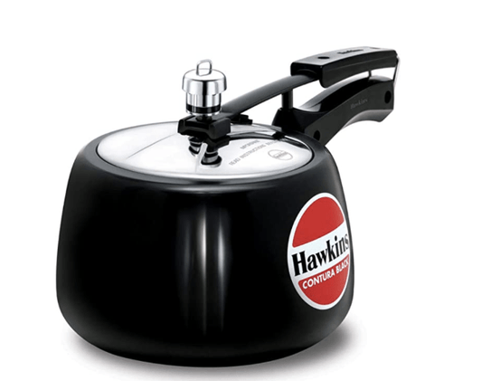 Hawkins Contura Hard Anodised Aluminium Pressure Cooker, 3 Litres, Black