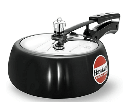 Hawkins Contura Hard Anodised Aluminium Inner Lid Pressure Cooker, 3.5 Litres, Black