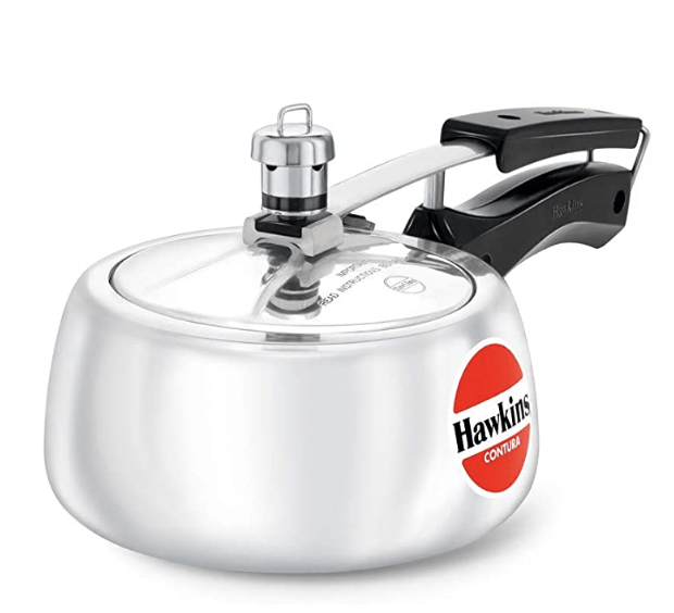 Hawkins Contura Aluminium Inner Lid Pressure Cooker, 1.5 Litre, Silver (HC15)