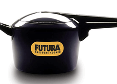 Hawkins Futura 6 Litre Pressure Cooker, Hard Anodised Inner Lid Pressure Cooker, Induction Cooker, Pan Cooker, Black (Ifp60), 6 Liter-1