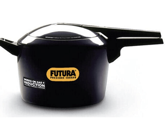 Hawkins Futura 6 Litre Pressure Cooker, Hard Anodised Inner Lid Pressure Cooker, Induction Cooker, Pan Cooker, Black (Ifp60), 6 Liter