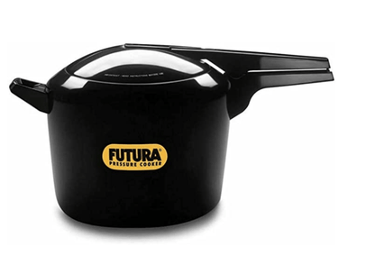 Hawkins Futura 9L Hard Anodised Aluminium Inner Lid Pressure Cooker (Black), 9 Liter