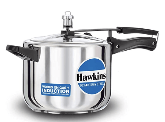 Hawkins 5 Litre Pressure Cooker, Stainless Steel Inner Lid Cooker, Induction Cooker, Silver (HSS50)