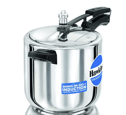 Hawkins 6 Litre Pressure Cooker, Stainless Steel Cooker, Induction Cooker, Silver (HSS60)