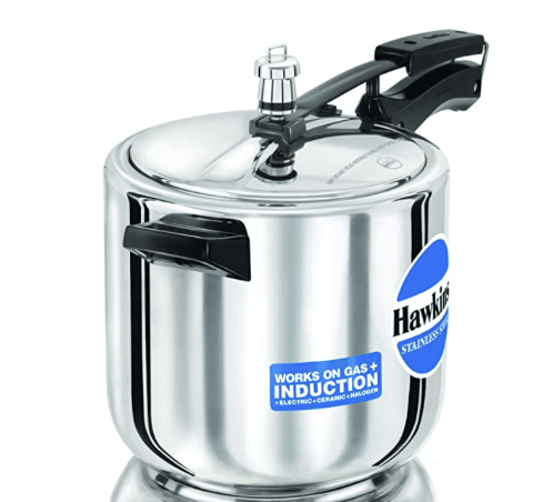 Hawkins 6 Litre Pressure Cooker, Stainless Steel Cooker, Induction Cooker, Silver (HSS60)