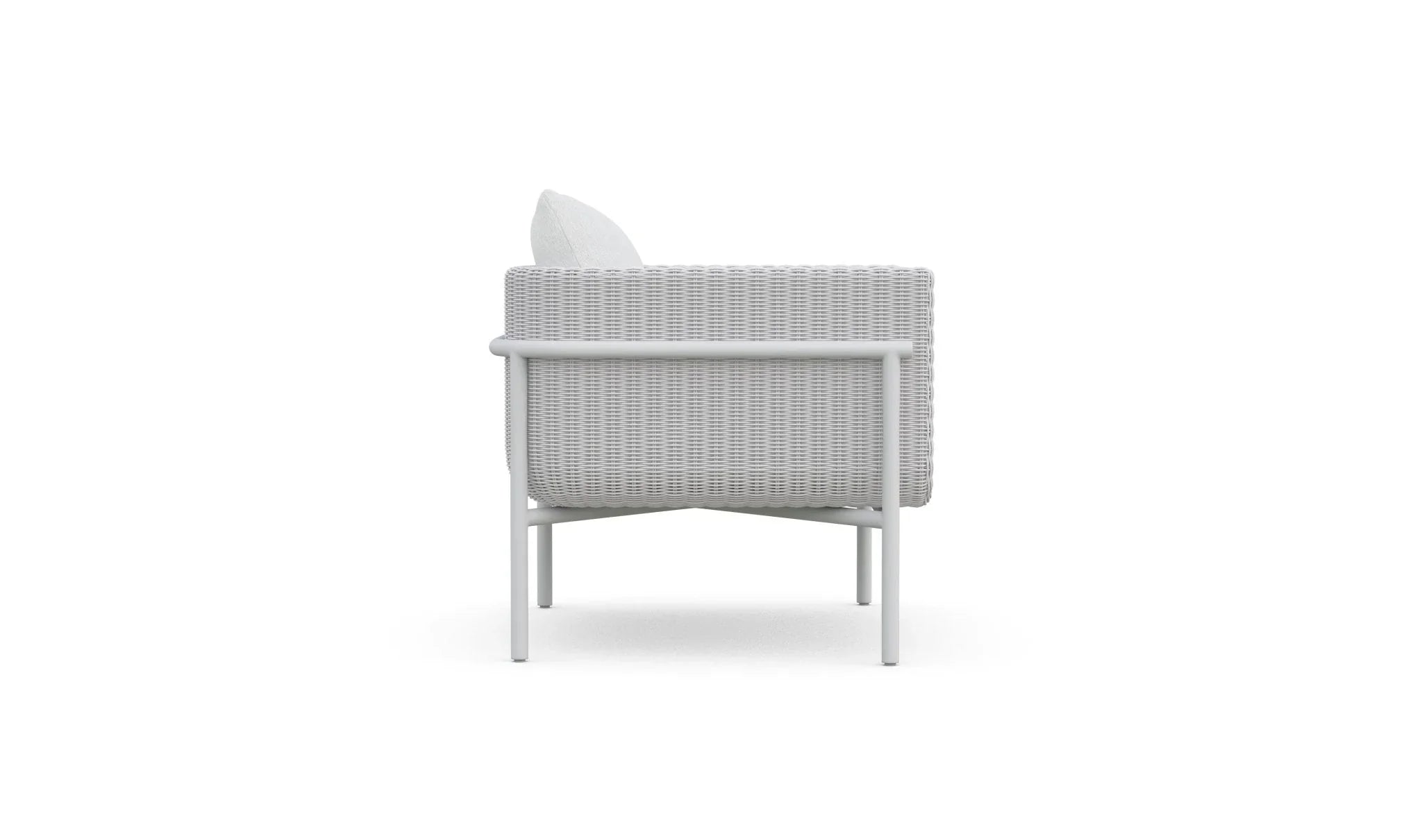 Kreios Outdoor Garden Balcony Sofa Set 2 Seater, 2 Single seater and 1 Center Table With 1 Side Table Set (White)