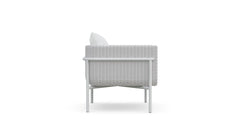 Kreios Outdoor Garden Balcony Sofa Set 2 Seater, 2 Single seater and 1 Center Table With 1 Side Table Set (White)