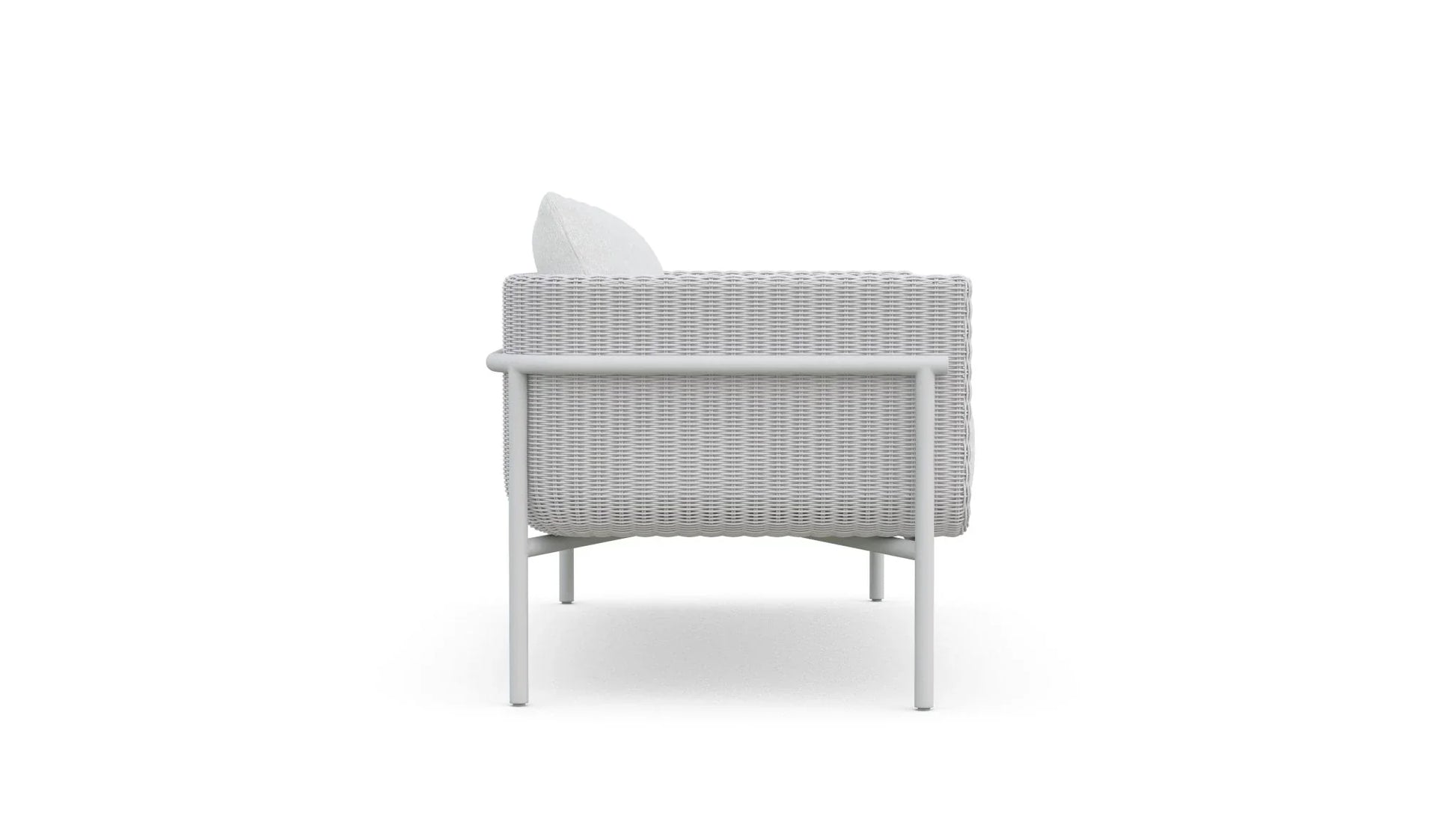 Kreios Outdoor Garden Balcony Sofa Set 2 Seater, 2 Single seater and 1 Center Table With 1 Side Table Set (White)