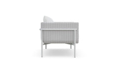 Kreios Outdoor Garden Balcony Sofa Set 2 Seater, 2 Single seater and 1 Center Table With 1 Side Table Set (White)