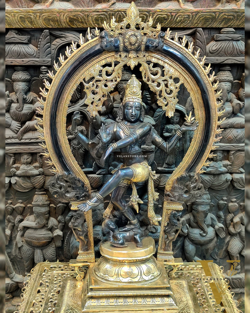 Handcrafted Black Edition Brass Nataraja Statue - 26 Inch