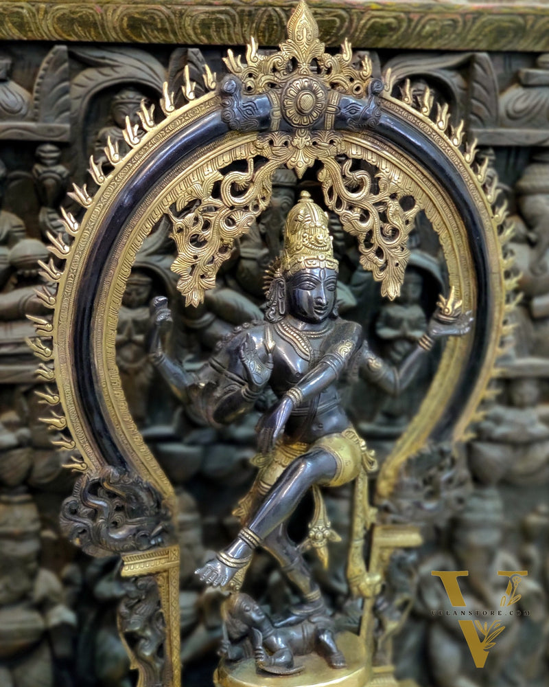 Handcrafted Black Edition Brass Nataraja Statue - 26 Inch
