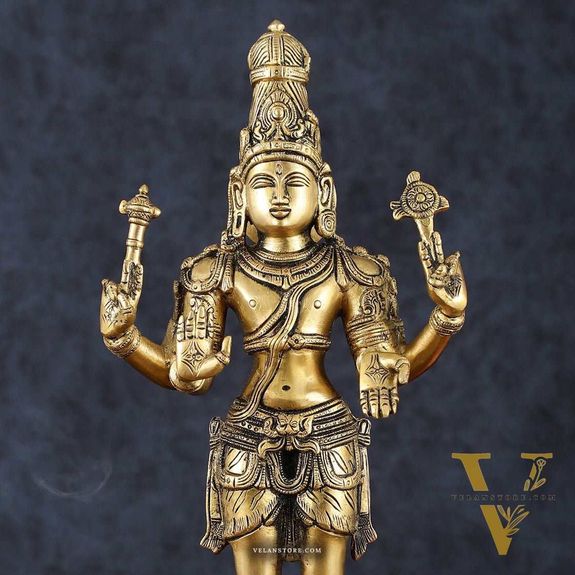 Handcrafted Brass Bhagawan Hari-Hara Statue – 16.5" Height, Divine Harmony