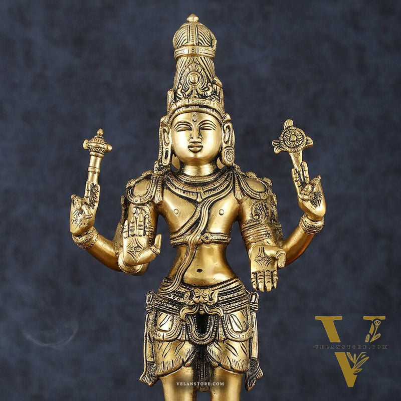 Handcrafted Brass Bhagawan Hari-Hara Statue – 16.5" Height, Divine Harmony