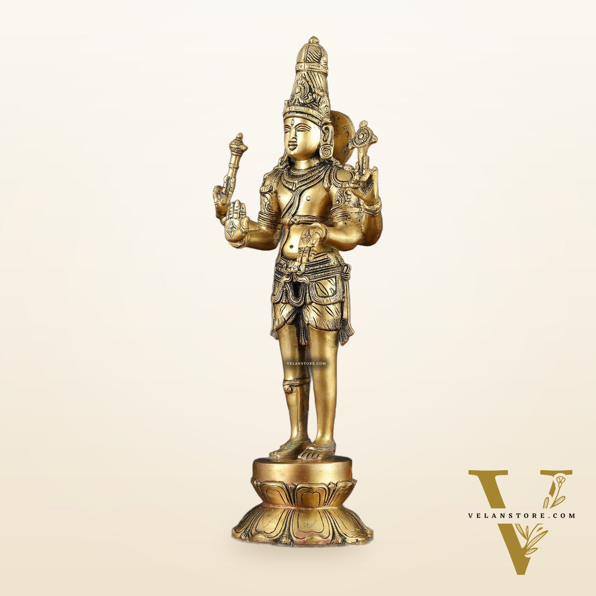 Handcrafted Brass Bhagawan Hari-Hara Statue – 16.5" Height, Divine Harmony