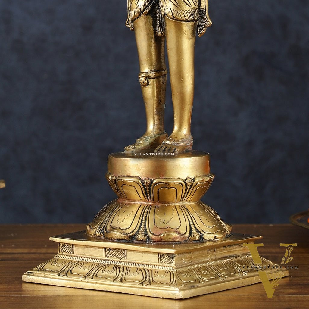 Handcrafted Brass Bhagawan Hari-Hara Statue – 16.5" Height, Divine Harmony