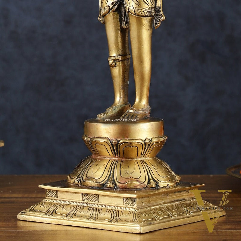 Handcrafted Brass Bhagawan Hari-Hara Statue – 16.5" Height, Divine Harmony