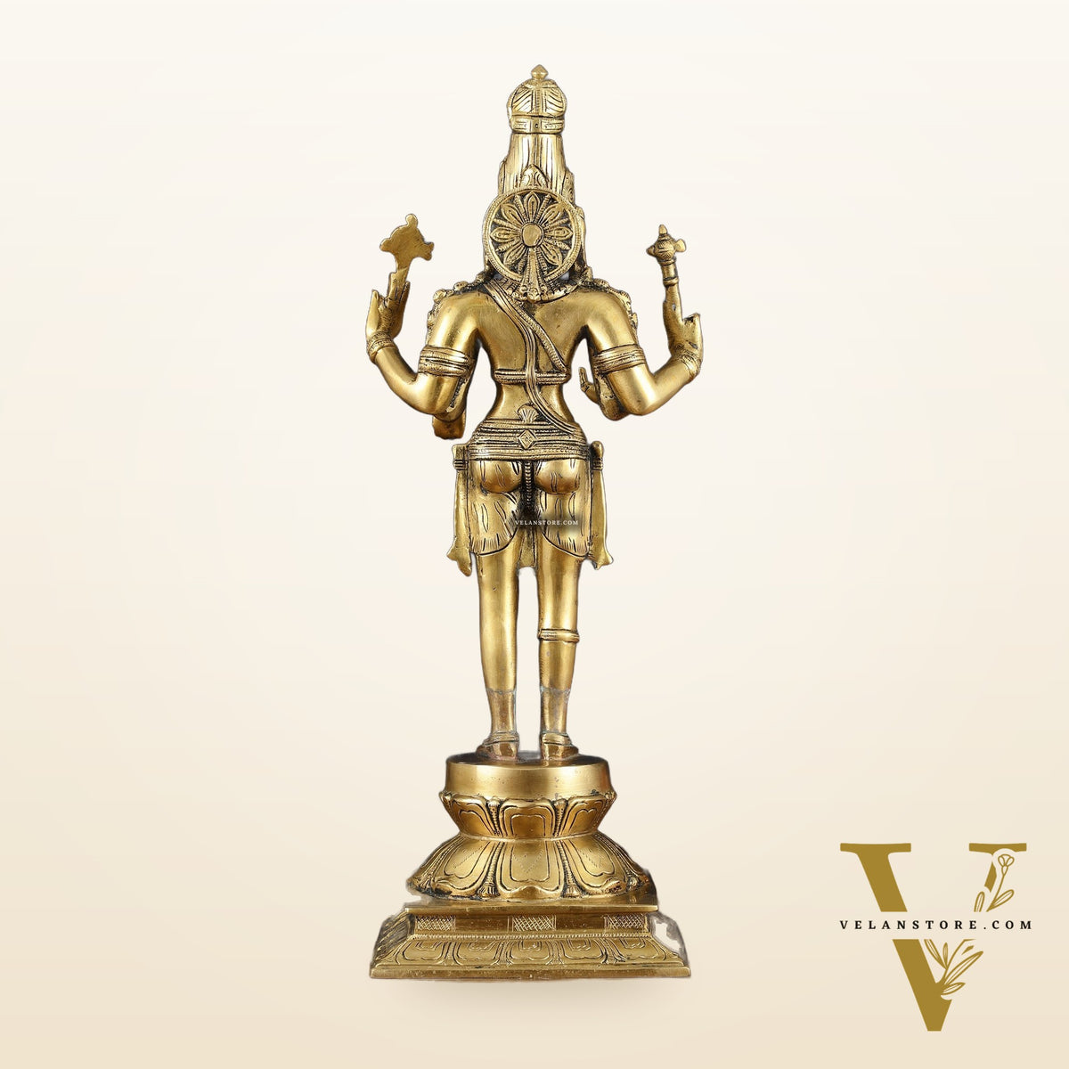Handcrafted Brass Bhagawan Hari-Hara Statue – 16.5" Height, Divine Harmony
