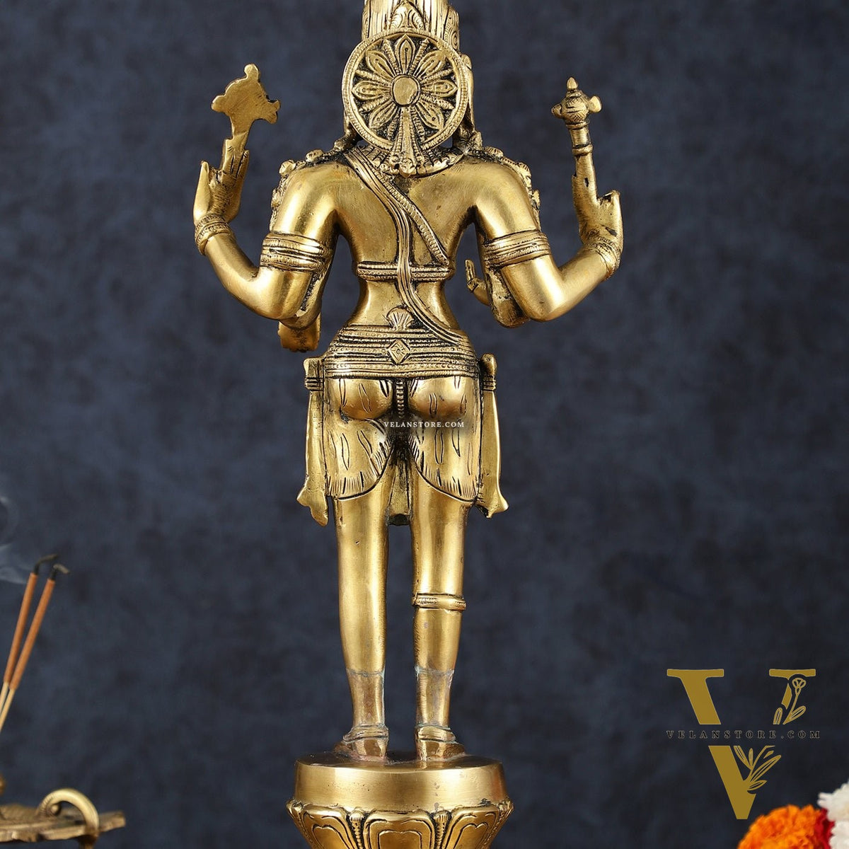 Handcrafted Brass Bhagawan Hari-Hara Statue – 16.5" Height, Divine Harmony