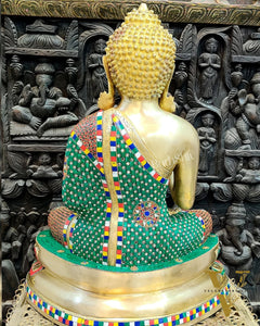 Handcrafted Brass Buddha Statue - Abhaya Aashirwad Mudra - 24 inches