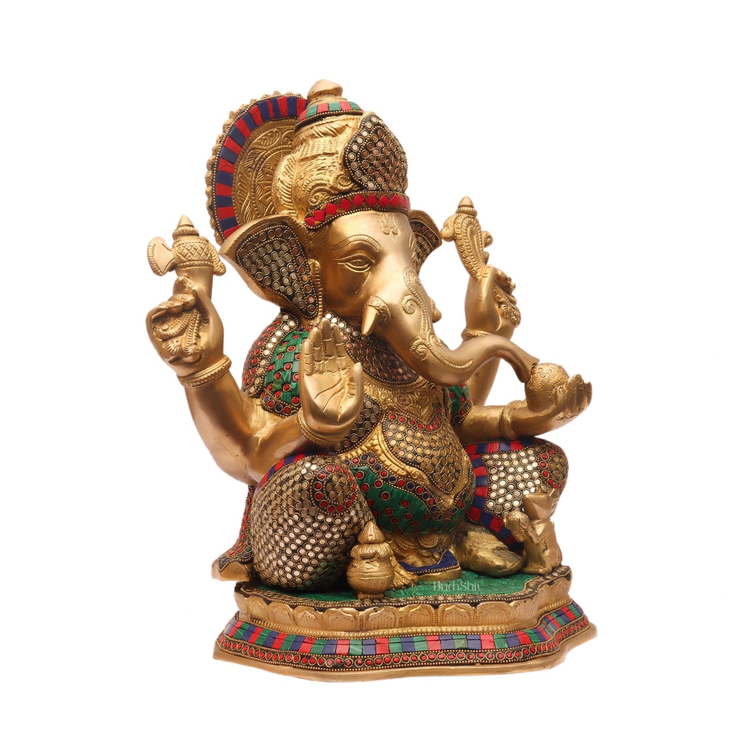 Handcrafted Brass Ganesha Statue 16 inch