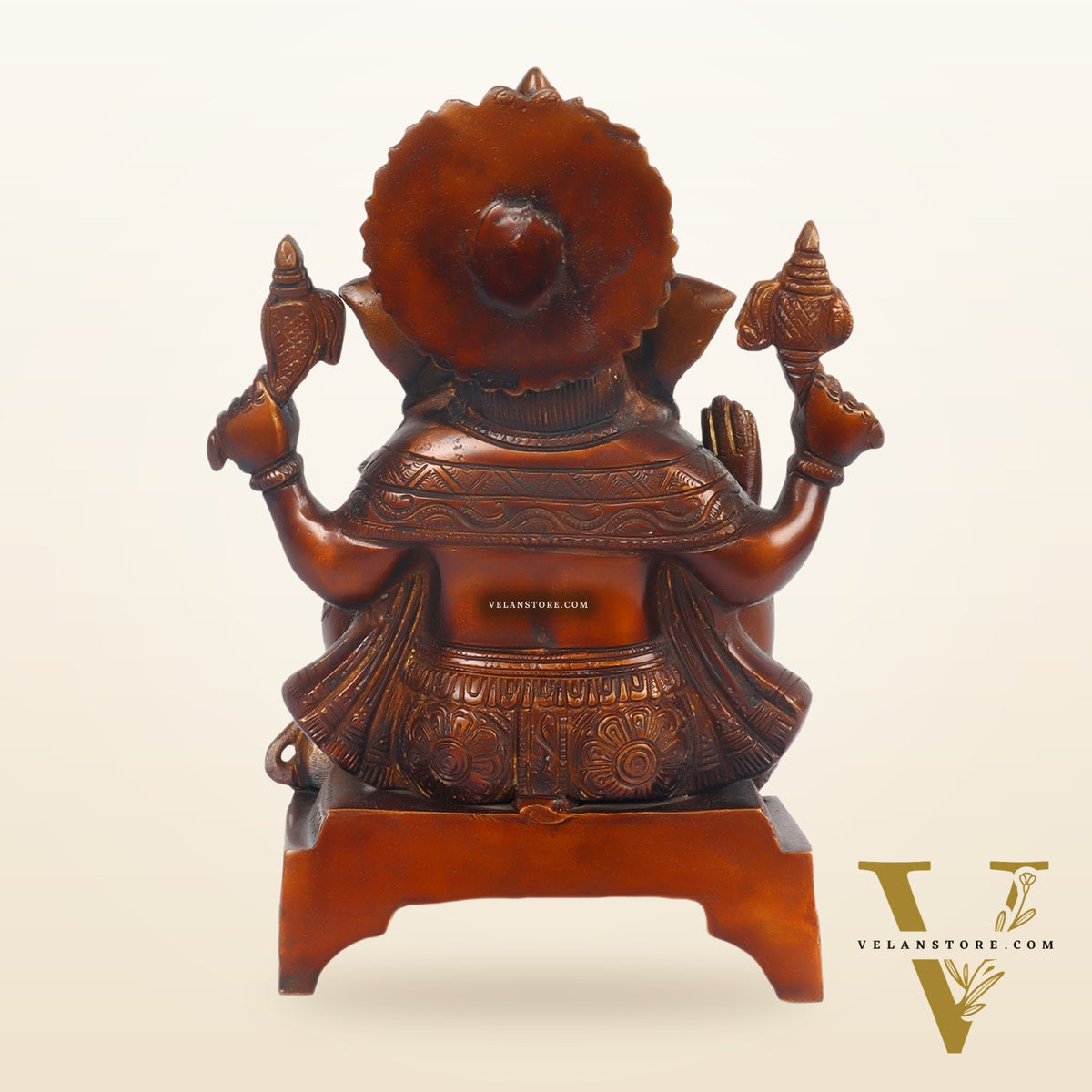 Handcrafted Brass Ganapathi Statue - 10" Height