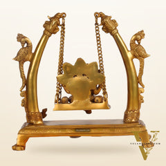 Handcrafted Brass Ganapathi Swing - Fine Brass, Handmade, 10 inches