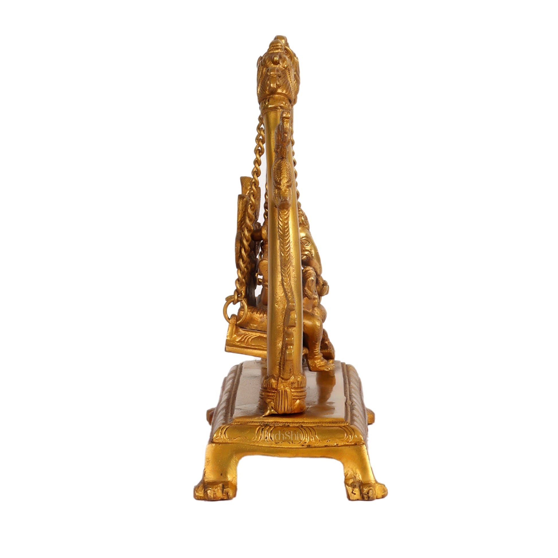 Handcrafted Brass Ganapathi Swing - Fine Brass, Handmade, 10 inches