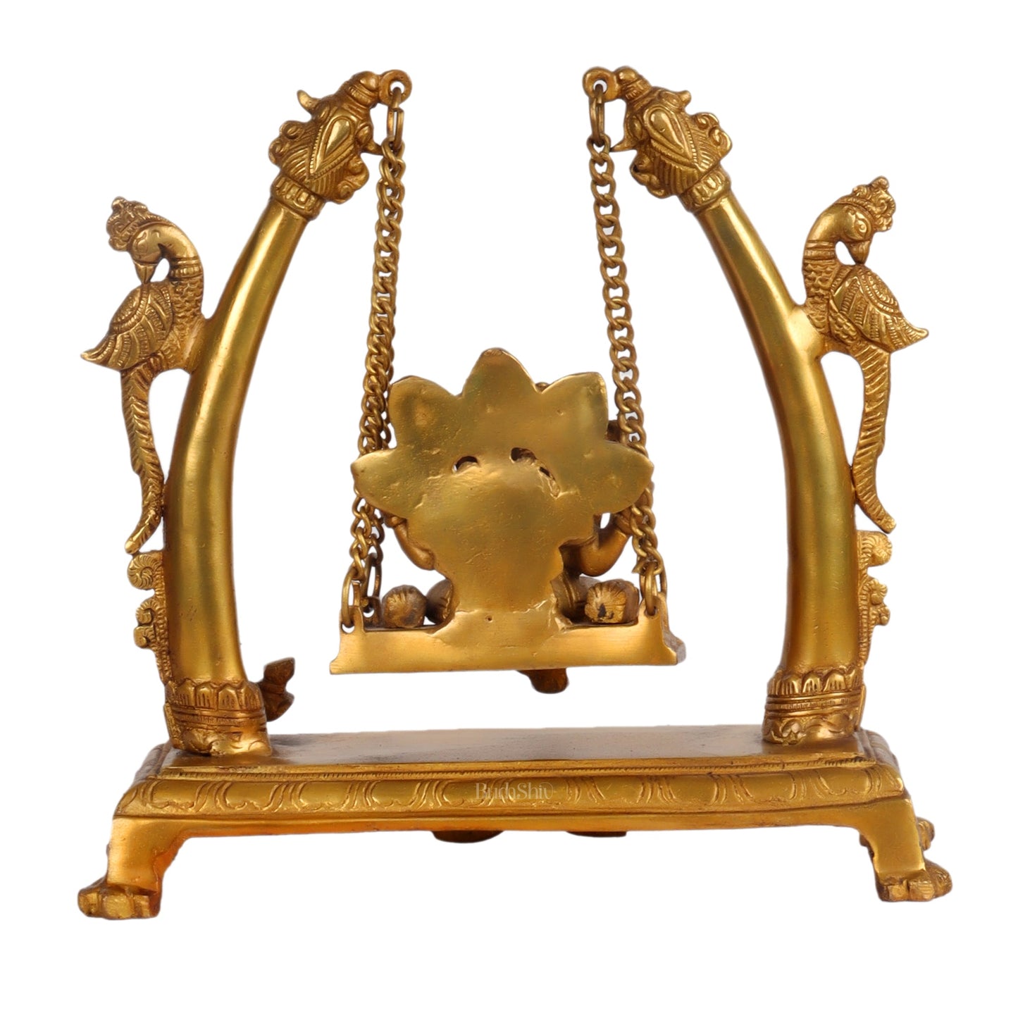 Handcrafted Brass Ganapathi Swing - Fine Brass, Handmade, 10 inches
