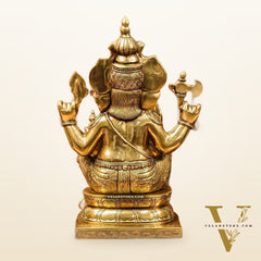 Handcrafted Brass Ganapati Statue - 24" Height