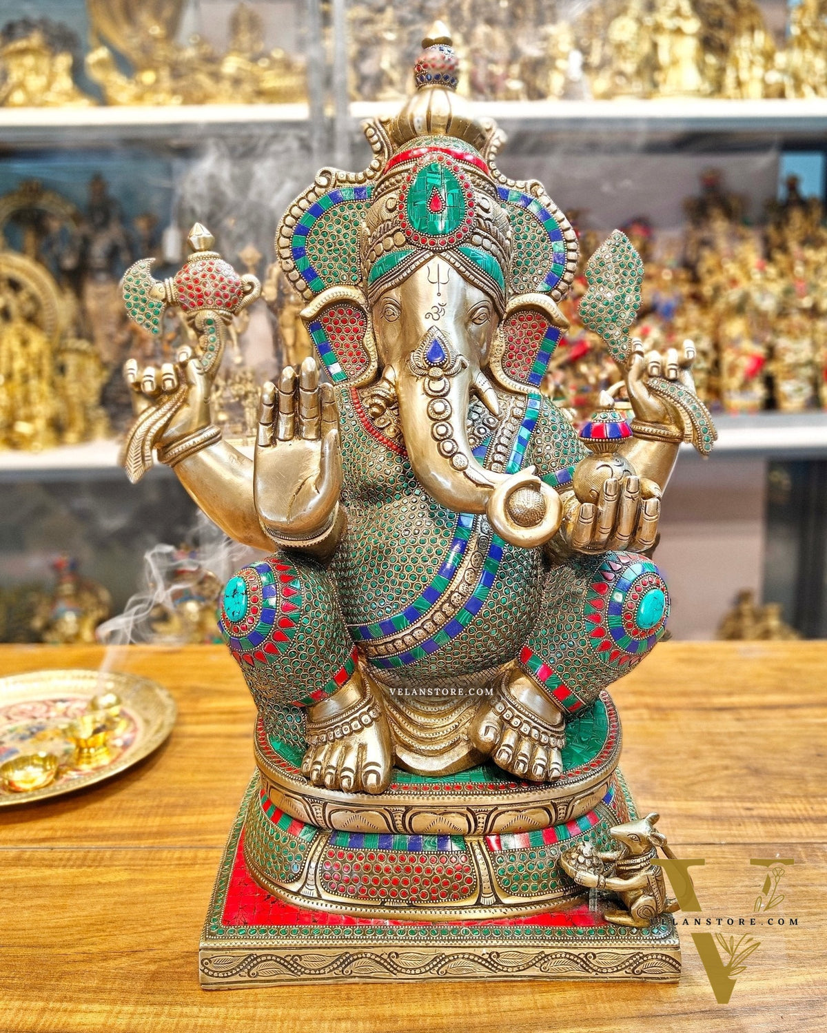 Handcrafted Brass Ganapati Statue - 24" Height