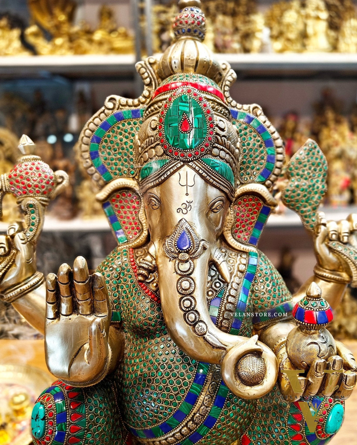 Handcrafted Brass Ganapati Statue - 24" Height