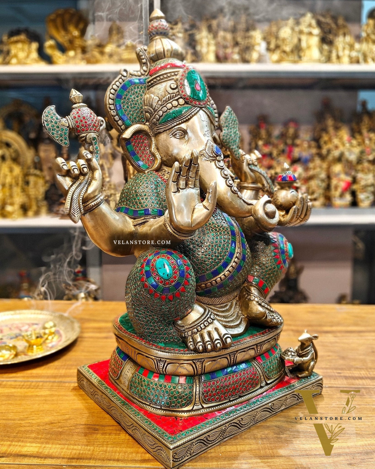 Handcrafted Brass Ganapati Statue - 24" Height