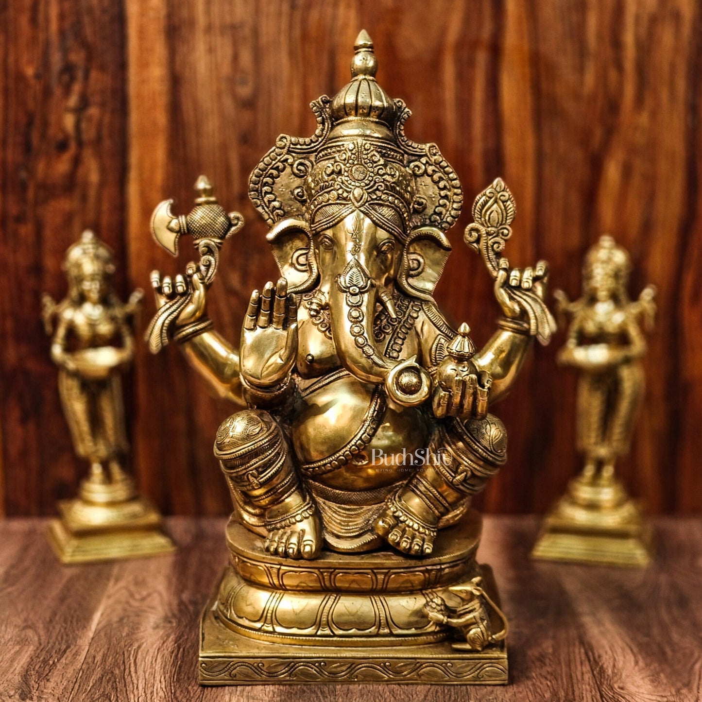 Handcrafted Brass Ganapati Statue - 24" Height