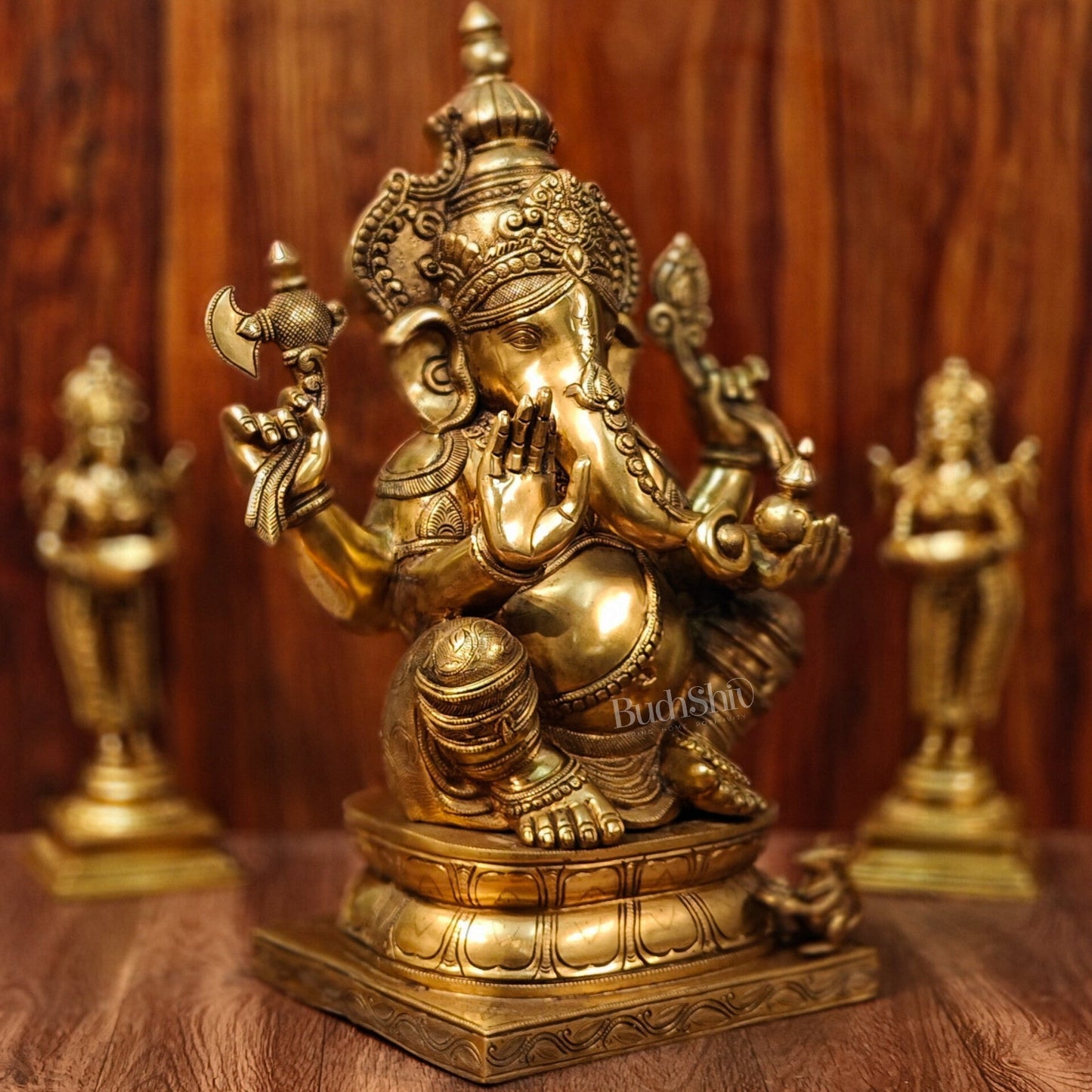 Handcrafted Brass Ganapati Statue - 24" Height