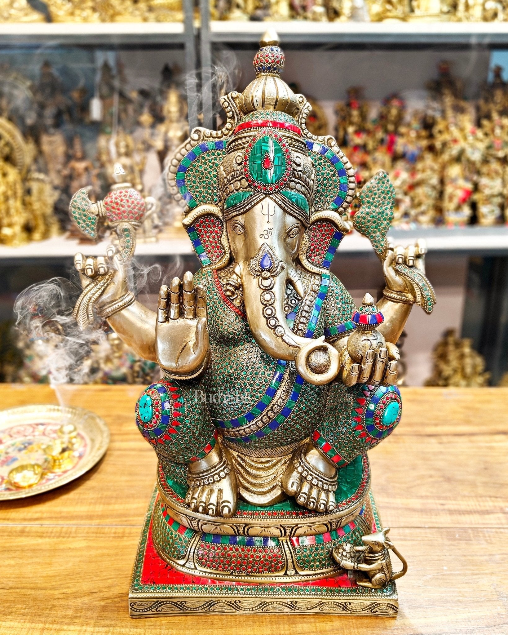 Handcrafted Brass Ganapati Statue - 24" Height
