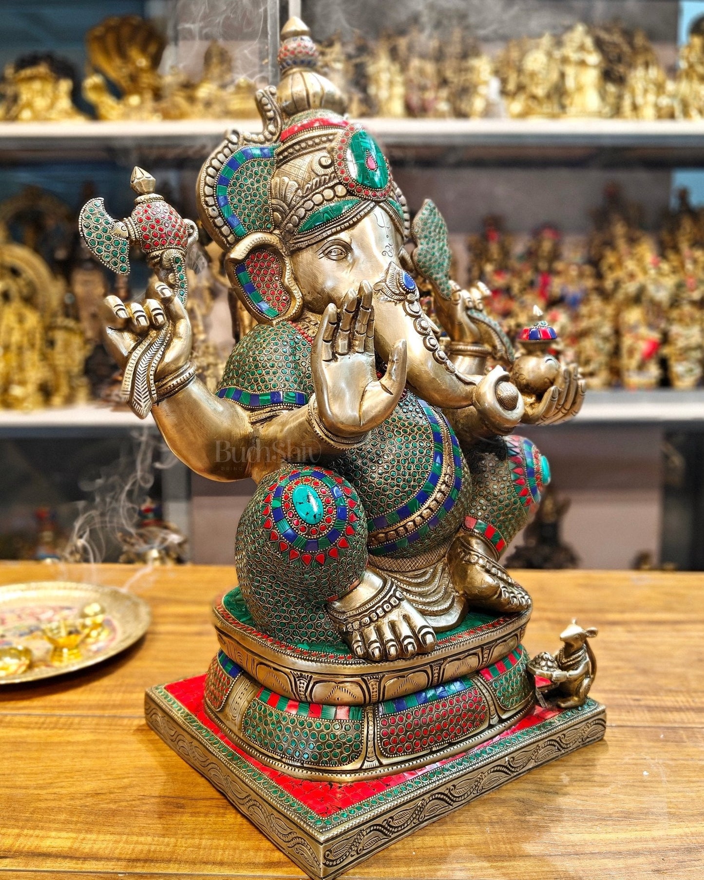 Handcrafted Brass Ganapati Statue - 24" Height