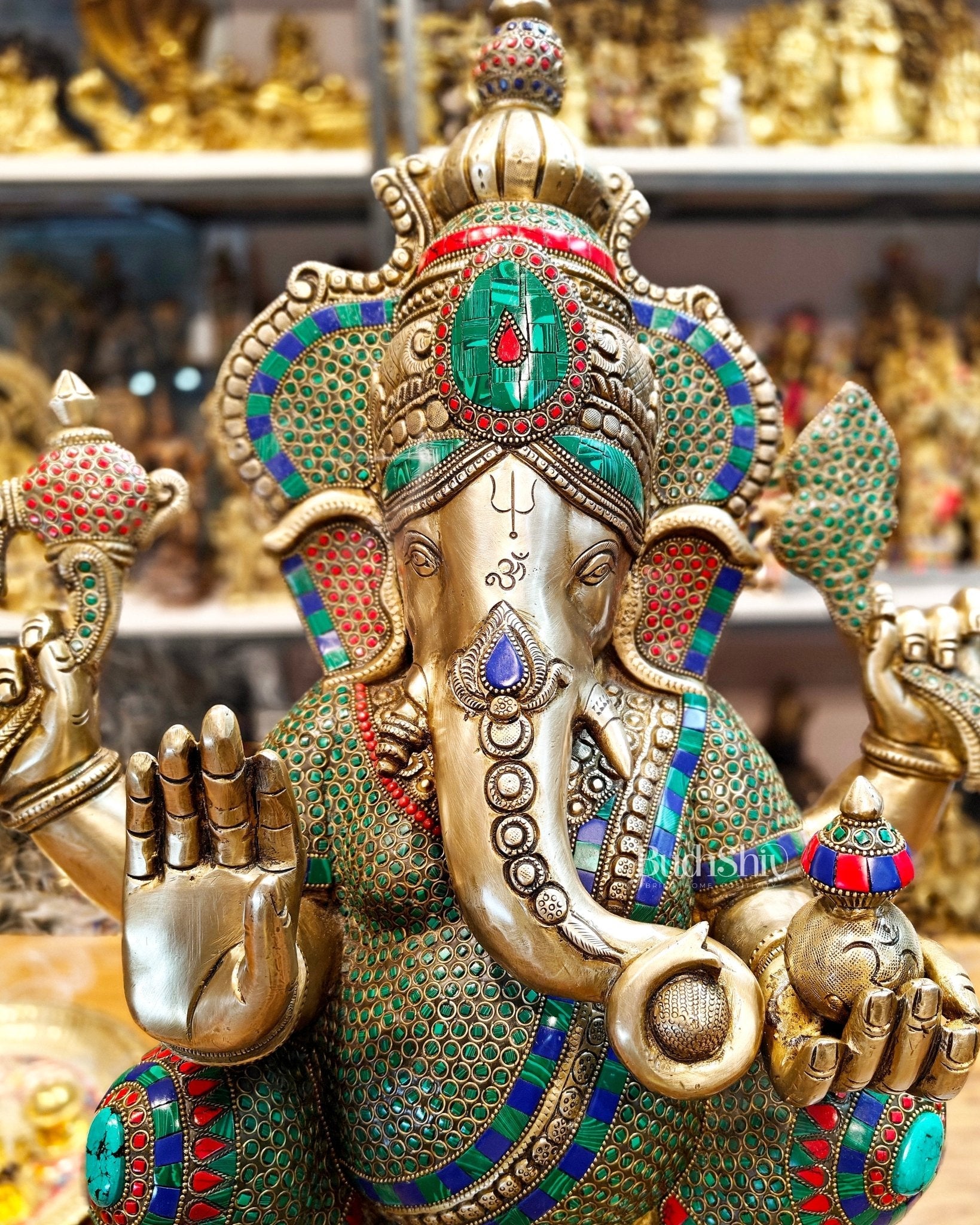 Handcrafted Brass Ganapati Statue - 24" Height