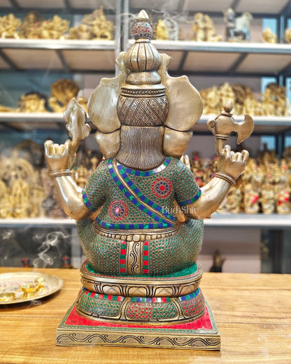 Handcrafted Brass Ganapati Statue - 24" Height