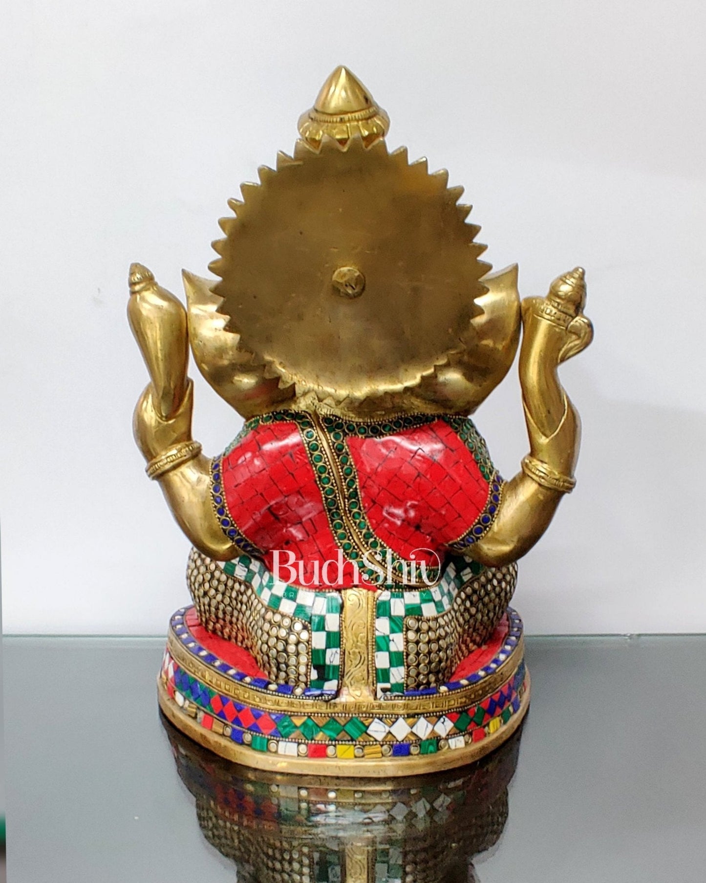 Handcrafted Brass Ganesha Statue 14"